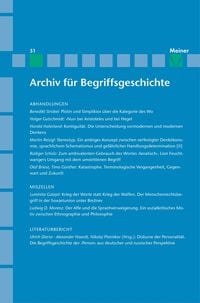 Produktbild: Archiv f&uuml;r Begriffsgeschichte. Band 51