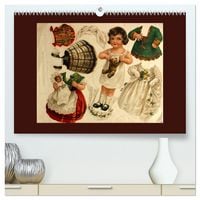 Produktbild: Alte europ&auml;ische Ankleidepuppen aus Papier (hochwertiger Premium Wandkalender 2026 DIN A2 quer), Kunstdruck in Hochglanz