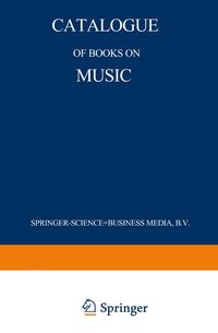 Produktbild: Catalogue of Books on Music