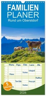 Produktbild: Familienplaner 2026 - Rund um Oberstdorf mit 5 Spalten (Wandkalender, 21 x 45 cm) CALVENDO