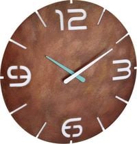 Produktbild: TFA Dostmann 60.3536.08 Funk Wanduhr 350 mm x 35 mm Rost