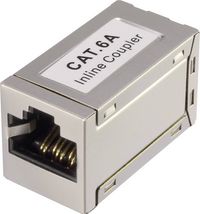 Produktbild: Renkforce RJ45 Netzwerk Adapter CAT 6a [1x RJ45-Buchse - 1x RJ45-Buchse] Wei&szlig;