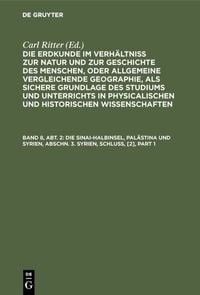 Produktbild: Die Sinai-Halbinsel, Pal&auml;stina und Syrien, Abschn. 3. Syrien, Schlu&szlig;, [2]