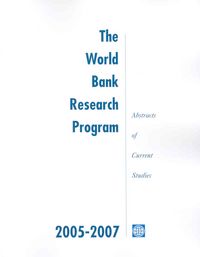 Produktbild: Bank, W:  The World Bank Research Program 2005-2007