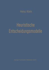 Produktbild: Heuristische Entscheidungsmodelle