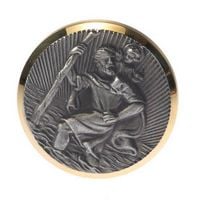 Produktbild: HP Autozubeh&ouml;r Christophorus-Plakette (&Oslash;) 43mm Gold, Silber