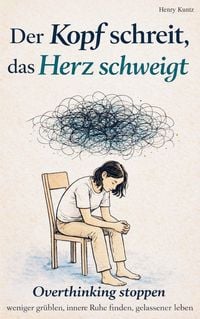 Produktbild: Der Kopf schreit, das Herz schweigt: Overthinking stoppen - weniger gr&uuml;beln, innere Ruhe finden, gelassener leben