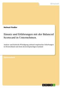 Produktbild: Einsatz und Erfahrungen mit der Balanced Scorecard in Unternehmen.