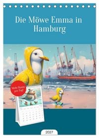 Produktbild: Tischplaner 2027 - Die M&ouml;we Emma in Hamburg (A5 Tischkalender zum Aufstellen) CALVENDO