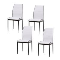 Produktbild: HTI-Living Stuhl Madison PU Wei&szlig; mit schwarz 4er Set Stuhl Madison PU Wei&szlig; mit schwarz 4er Set