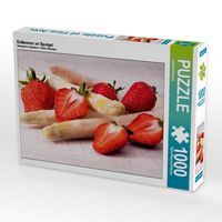 Produktbild: CALVENDO Puzzle Erdbeeren an Spargel | 1000 Teile Lege-Gr&ouml;&szlig;e 64x48cm Foto-Puzzle f&uuml;r gl&uuml;ckliche Stunden