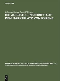 Produktbild: Die Augustus-Inschrift auf dem Marktplatz von Kyrene