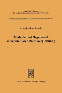 Produktbild: Methode und Gegenstand intersystemarer Rechtsvergleichung