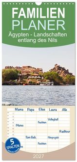 Produktbild: Familienplaner 2027 - &Auml;gypten - Landschaften entlang des Nils mit 5 Spalten (Wandkalender, 21 x 45 cm) CALVENDO