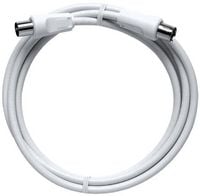 Produktbild: Axing Antennen Anschlusskabel [1x Antennenstecker 75 Ω - 1x Antennenbuchse 75 Ω] 2.50 m 85 dB Wei&szlig;