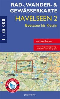 Produktbild: Rad-, Wander- und Gew&auml;sserkarte Havelseen 2: Beetzsee