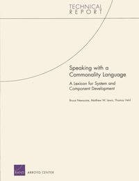 Produktbild: Speaking with a Commonality Language: A Lexicon for System and Component Development