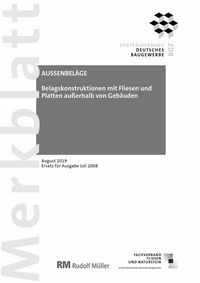 Produktbild: Merkblatt Au&szlig;enbel&auml;ge: 2019-08 (PDF)