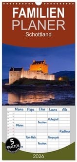 Produktbild: Familienplaner 2026 - Schottland mit 5 Spalten (Wandkalender, 21 x 45 cm) CALVENDO