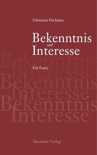 Produktbild: Bekenntnis und Interesse