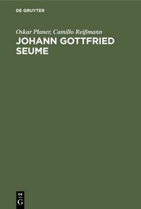 Produktbild: Johann Gottfried Seume