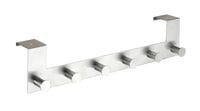Produktbild: T&uuml;rgarderobe Edelstahl Mod. Celano 4 cm, 6 Haken, f&uuml;r T&uuml;rfalzst&auml;rken bis 4 cm