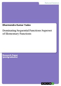 Produktbild: Dominating Sequential Functions: Superset of Elementary Functions