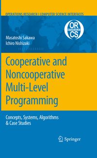 Produktbild: Cooperative and Noncooperative Multi-Level Programming