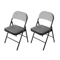 Produktbild: HTI-Living Klappstuhl Wedigo Velvet Grau 2er Set Klappstuhl Wedigo Velvet Grau 2er Set