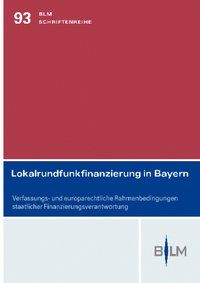 Produktbild: Lokalrundfunkfinanzierung in Bayern