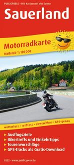 Produktbild: Motorradkarte Sauerland 1:150 000
