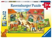 Produktbild: Puzzle Ravensburger Ferien auf dem Pferdehof 2 X 12 Teile