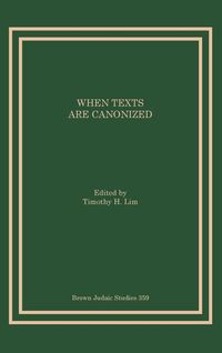 Produktbild: When Texts Are Canonized