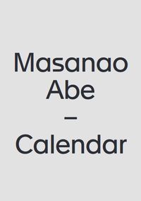 Produktbild: Masanao Abe &ndash; Calendar