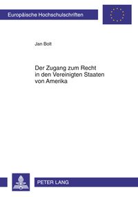 Produktbild: Der Zugang zum Recht in den Vereinigten Staaten von Amerika