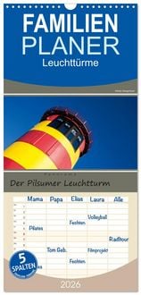 Produktbild: Familienplaner 2026 - Der Pilsumer Leuchtturm mit 5 Spalten (Wandkalender, 21 x 45 cm) CALVENDO