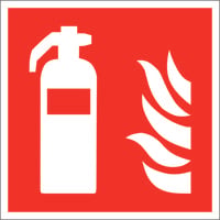 Produktbild: Brandschutzschild Feuerl&ouml;scher Aluminium (B x H) 150mm x 150mm ISO 7010 1St.