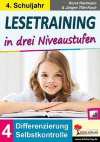 Produktbild: Lesetraining in drei Niveaustufen / Klasse 4
