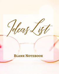 Produktbild: Ideas List - Blank Notebook - Write It Down - Pastel Rose Pink Gold Abstract Modern Minimalist Contemporary Design Fun