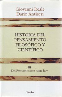Produktbild: Historia del pensamiento filosofico y cientifico.Tomo III.Del Romanticismo hasta hoy.