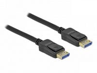 Produktbild: Delock DisplayPort Anschlusskabel DisplayPort Stecker 3 m Schwarz 80263 10K UHD, vergoldete Steckkontakte, dreifach geschirmt DisplayPort-Kabel