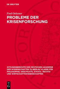 Produktbild: Probleme der Krisenforschung