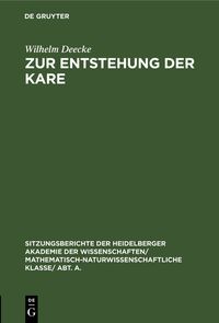 Produktbild: Zur Entstehung der Kare