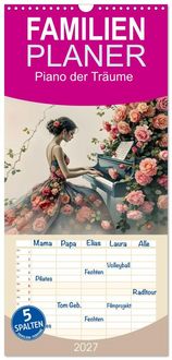 Produktbild: Familienplaner 2027 - Piano der Tr&auml;ume mit 5 Spalten (Wandkalender, 21 x 45 cm) CALVENDO