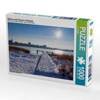 Produktbild: CALVENDO Puzzle Winter an der Warnow in Rostock | 1000 Teile Lege-Gr&ouml;&szlig;e 64x48cm Foto-Puzzle f&uuml;r gl&uuml;ckliche Stunden
