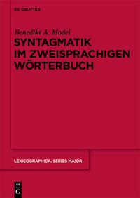 Produktbild: Syntagmatik im zweisprachigen W&ouml;rterbuch