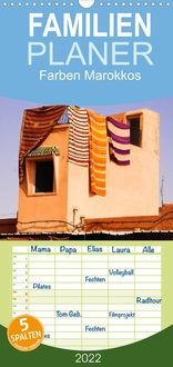 Produktbild: Familienplaner Farben Marokkos (Wandkalender 2022 , 21 cm x 45 cm, hoch)
