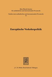 Produktbild: Europ&auml;ische Verkehrspolitik