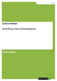 Produktbild: Erstellung eines Trainingsplans