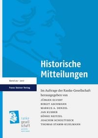 Produktbild: Historische Mitteilungen 29 (2017)